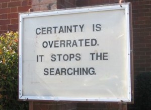 certainty